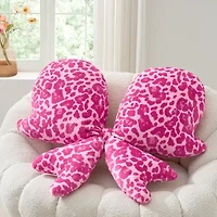 Novelty Pink Bow Throw Pillow