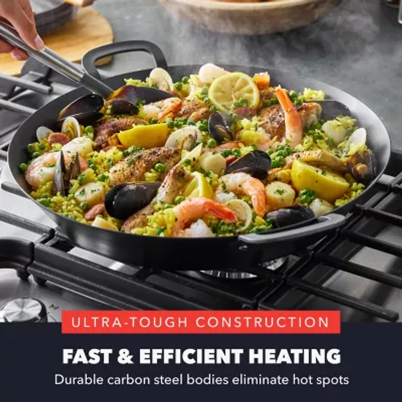 Bobby Flay By Greenpan Carbon Steel 15" Stir Paella Pan