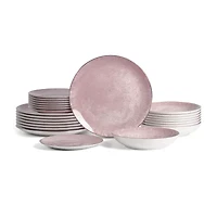 Christian Siriano New York Onyx 24-pc. Porcelain Dinnerware Set