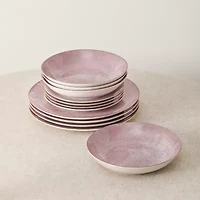 Christian Siriano New York Onyx 24-pc. Porcelain Dinnerware Set