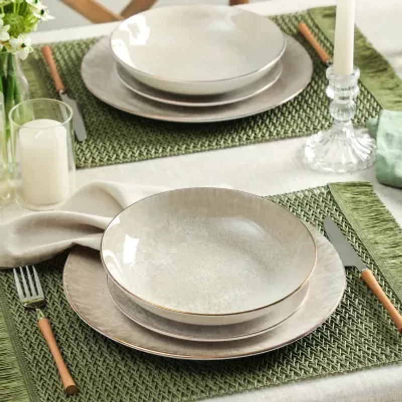 Christian Siriano New York Onyx 12-pc. Porcelain Dinnerware Set