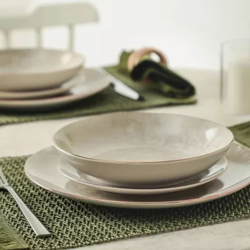 Christian Siriano New York Onyx 12-pc. Porcelain Dinnerware Set