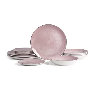 Christian Siriano New York Onyx 12-pc. Porcelain Dinnerware Set