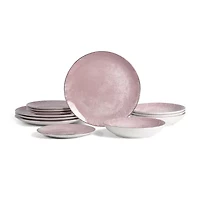 Christian Siriano New York Onyx 12-pc. Porcelain Dinnerware Set