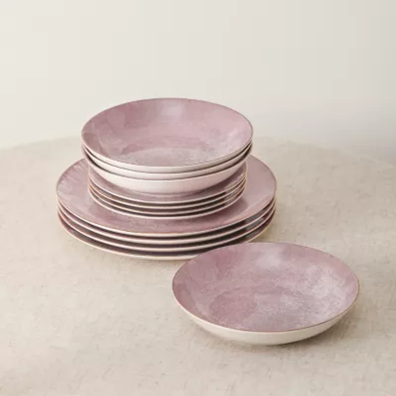 Christian Siriano New York Onyx 12-pc. Porcelain Dinnerware Set