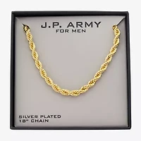 J.P. Army Mens 14K Gold Over Brass 24 Inch Rope Chain Necklace