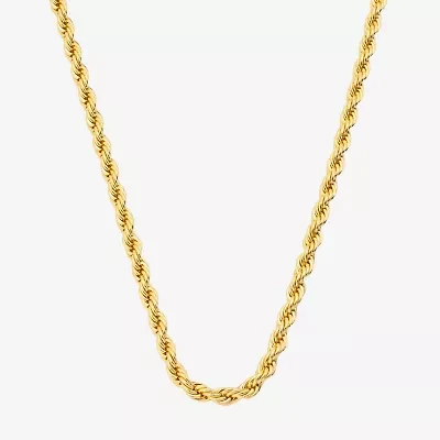 J.P. Army Mens 14K Gold Over Brass 24 Inch Rope Chain Necklace