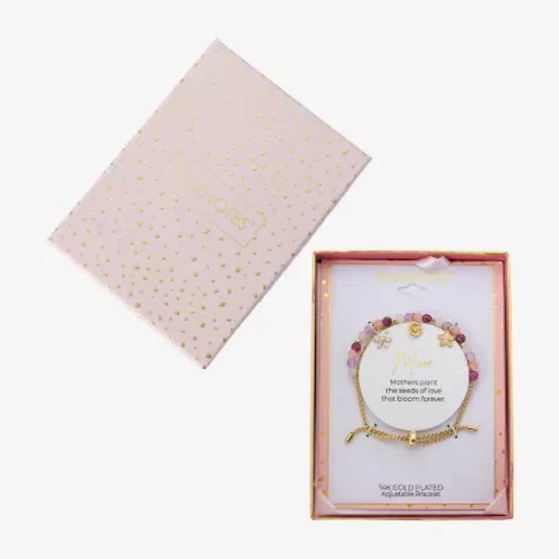 Footnotes Mom Womens Purple Quartz 14K Gold Over Brass Flower Bolo Bracelet