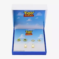 Disney Classics Alien Rocket Womens Crystal 10K Gold Over Brass Toy Story 3 Pair Earring Set