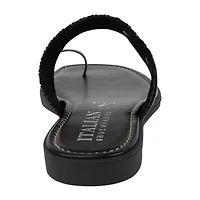 Italian Shoemakers Womens Toe Ring Strap Flat Sandals