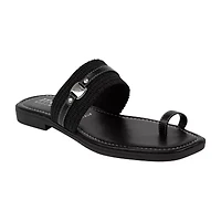 Italian Shoemakers Womens Toe Ring Strap Flat Sandals