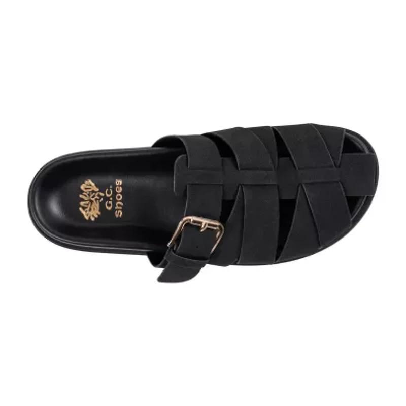 GC Shoes Womens Lovely Buckled Fisherman Flat Sandals