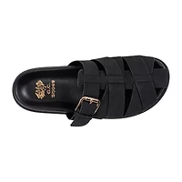 GC Shoes Womens Lovely Buckled Fisherman Flat Sandals