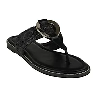 Gc Shoes Womens Jovie  Woven Thong Sandal Flat Sandals