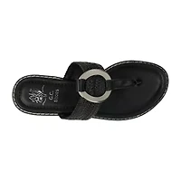 Gc Shoes Womens Jovie  Woven Thong Sandal Flat Sandals