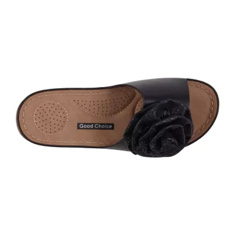 GC Shoes Womens Honey Floral Wedge Sandals