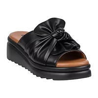 GC Shoes Womens Harlow Knotted Platform Wedge Sandals