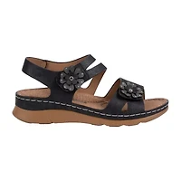 GC Shoes Womens Cadance Floral Wedge Sandals