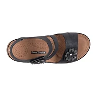 GC Shoes Womens Cadance Floral Wedge Sandals