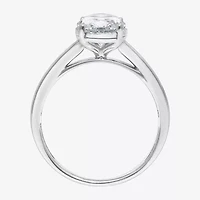 (I / Si2) Womens 1 CT. Lab Grown White Diamond Oval Solitaire Engagement Ring