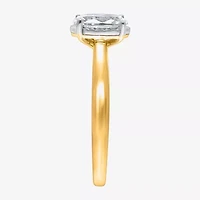 (I / Si2) Womens 1 CT. Lab Grown White Diamond Oval Solitaire Engagement Ring