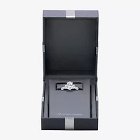 Love Lives Forever (I / I1) Womens 3 1/2 CT. T.W Lab Grown White Diamond 14K Gold Oval Side Stone 3-Stone Engagement Ring