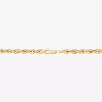 Mens 10K Gold Inch Rope Chain Necklace