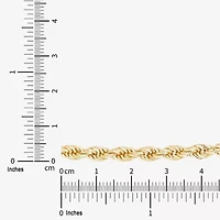 Mens 10K Gold Inch Rope Chain Necklace