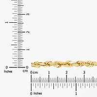 Mens 10K Gold 22 Inch Rope Chain Necklace