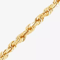 Mens 10K Gold 22 Inch Rope Chain Necklace