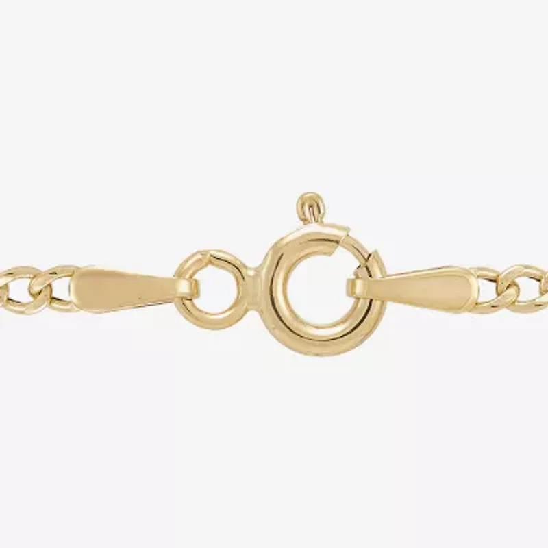 Made in Italy Womens 10K Gold 18 Inch Curb Chain Necklace