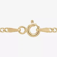 Made in Italy Womens 10K Gold 18 Inch Curb Chain Necklace