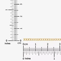 Made in Italy Womens 10K Gold 18 Inch Curb Chain Necklace