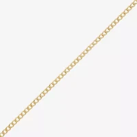 Made in Italy Womens 10K Gold 18 Inch Curb Chain Necklace
