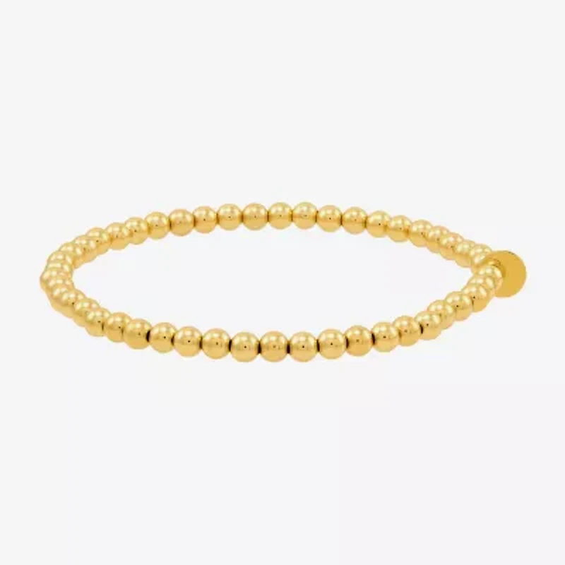 Gold Addiction Womens 10K Gold Beaded Bracelet