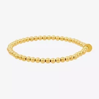 Gold Addiction Womens 10K Gold Beaded Bracelet