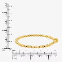 Gold Addiction Womens 10K Gold Beaded Bracelet