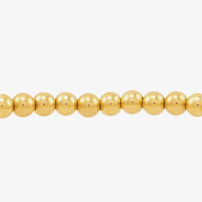 Gold Addiction Womens 10K Gold Beaded Bracelet