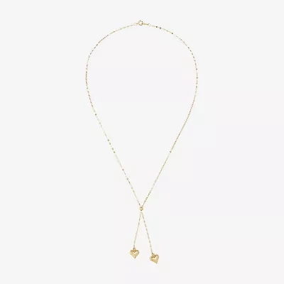 Gold Addiction Lariat Style Womens 14K Gold 18 Inch Y Necklace