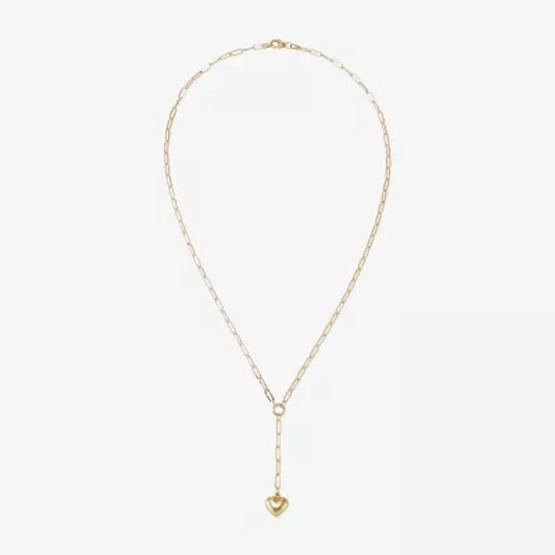 Gold Addiction Lariat Style Womens 10K Gold 18 Inch Y Necklace