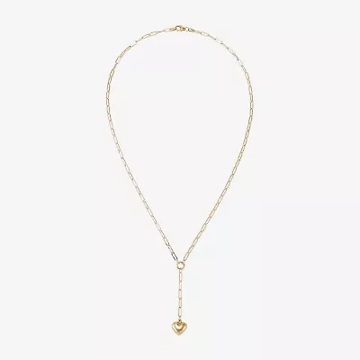 Gold Addiction Lariat Style Womens 10K Gold 18 Inch Y Necklace
