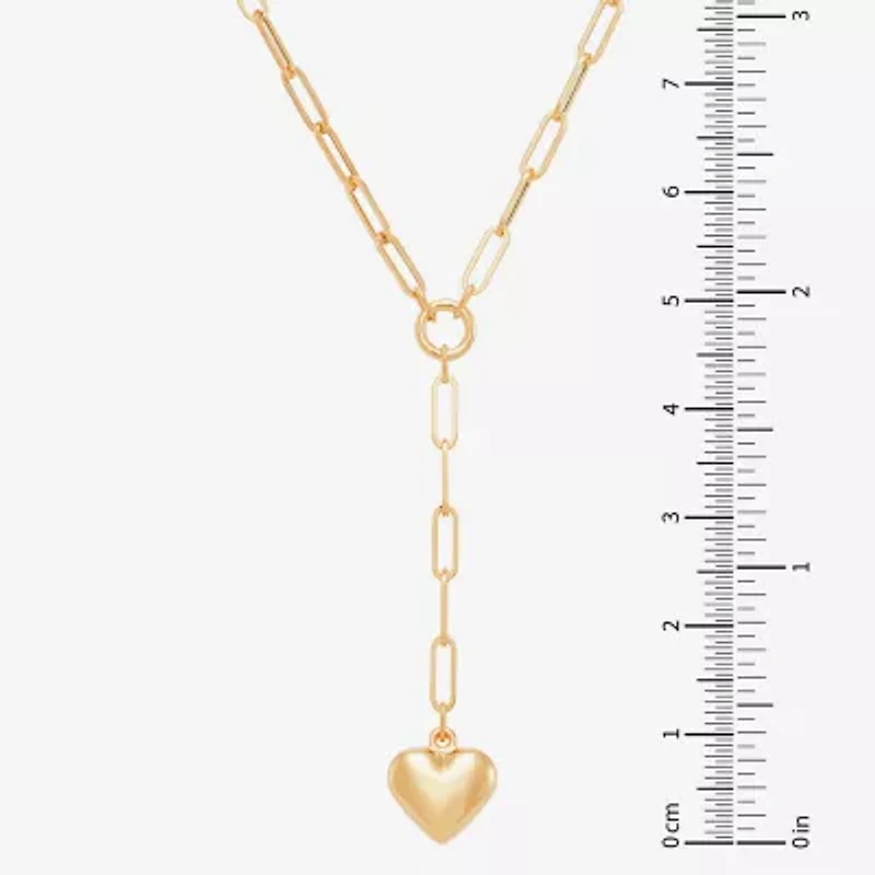 Gold Addiction Lariat Style Womens 10K Gold 18 Inch Y Necklace