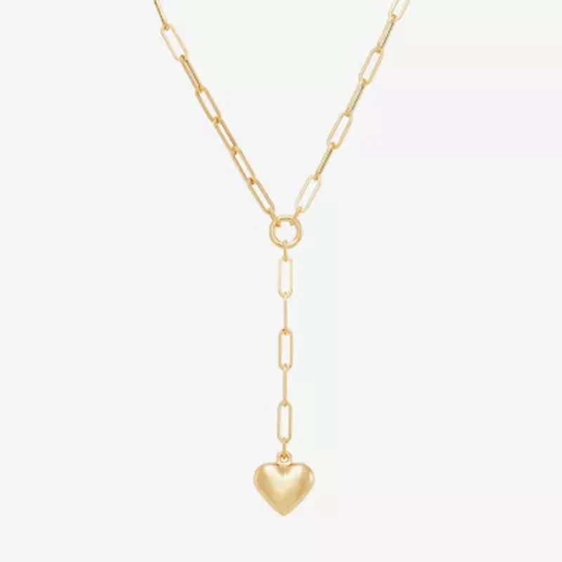 Gold Addiction Lariat Style Womens 10K Gold 18 Inch Y Necklace
