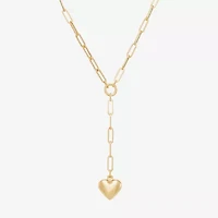 Gold Addiction Lariat Style Womens 10K Gold 18 Inch Y Necklace