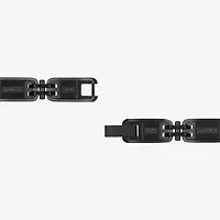 (Black / I3) Mens Stainless Steel Solid 8 1/2 Inch Link Bracelet