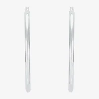 Silver Addiction Womens Sterling Silver Hoop Earrings