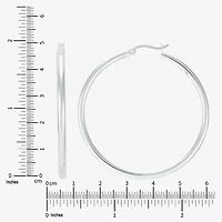 Silver Addiction Womens Sterling Silver Hoop Earrings