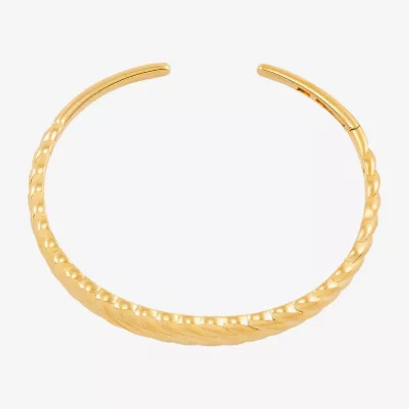 Silver Addiction Womens 14K Gold Over Silver Cuff Bracelet