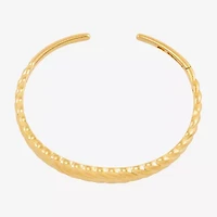 Silver Addiction Womens 14K Gold Over Silver Cuff Bracelet