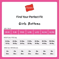 Hanes Ultimate Tagless Cotton Little & Big Girls 12 Pack Bikini Panty